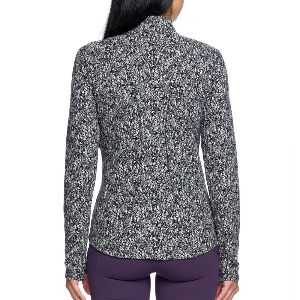 Women's Spyder Fleece Printed Half Zip Top, Multi (Black/White) - Picture 3 of 7